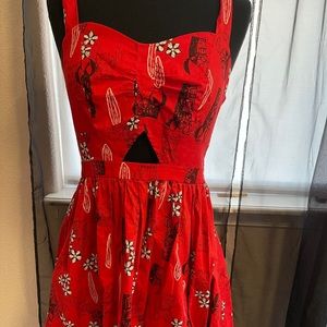 Disney Liki and Stitch red retro dress Small